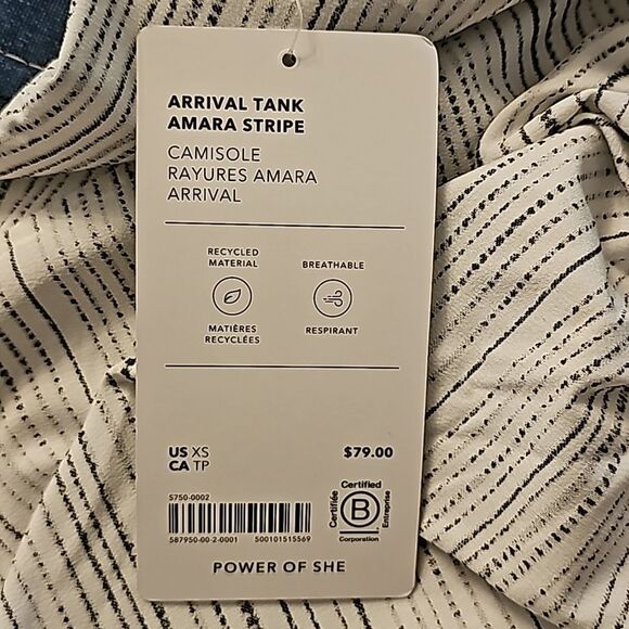 Athleta Arrival Tank, Women's size XS, Black/White, NWT Never Been Worn - Picture 5 of 6